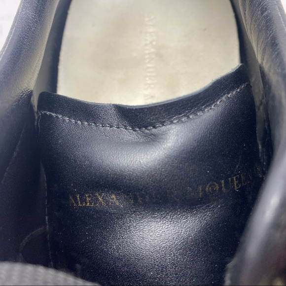 Alexander McQueen Larry Black Leather Platform Sneakers Size 41 - Picture 13 of 13